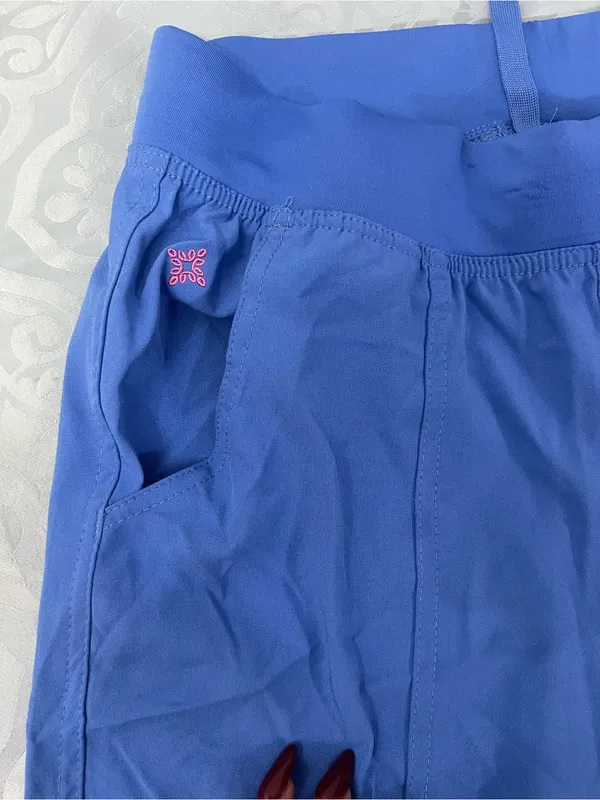 Med Couture Straight-Leg Scrub Pants in Periwinkle - Image 5