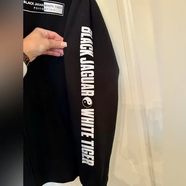 Black Jaguar and White Tiger Foundation - Black Zip-Up Hoodie - Brand new! - Image 5