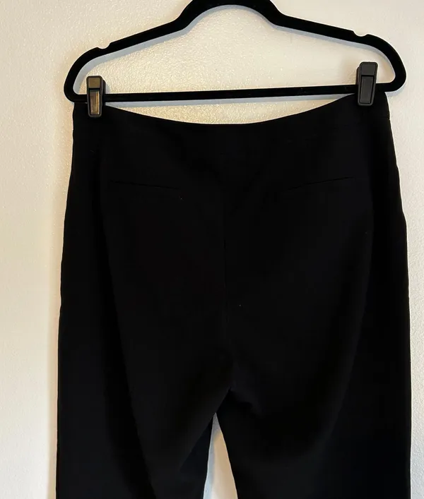 Oak + Fort wide straight leg twill trouser pants black - Image 3