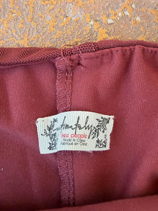 Free people Burgundy corset tube crop top sz xs #y2k #goingout - Image 5