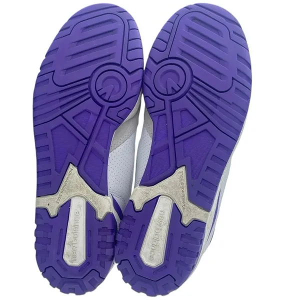 New Balance 550 Women's White Purple Lace Up Low Top Athletic Sneakers Shoes 7 - Image 4