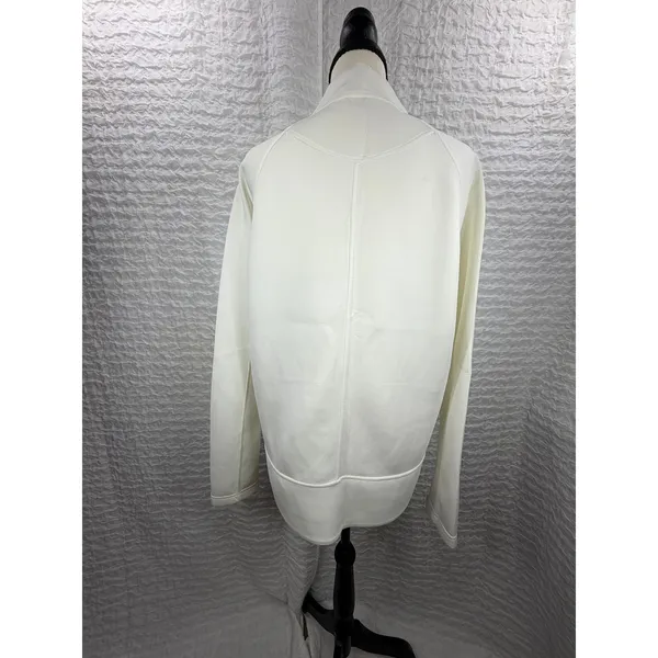Lululemon Going Places Jacket White Full Zip Bomber Style Stretch Size 10 - Image 2