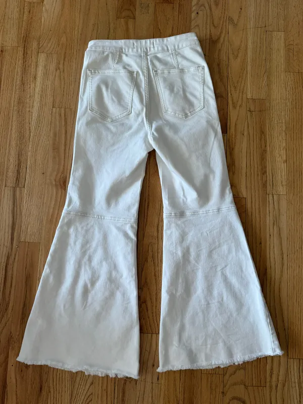 Free People White Flare Jeans 27 - Image 4