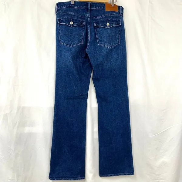 LUCKY BRAND Sweet Mid Rise Boot Cut Flare Dark Wash Blue Denim Jeans Size 10/30 - Image 2