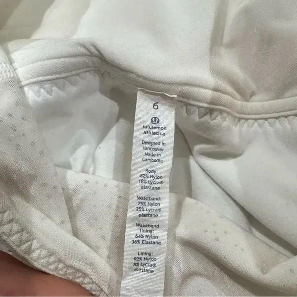 Lululemon White Lace Band Leggings Women’s 6 - Image 3