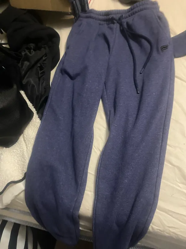 Fabletics Dark Navy Quarter-Zip Fleece sweatshirt/sweatpants set pant xs top xxs - Image 7
