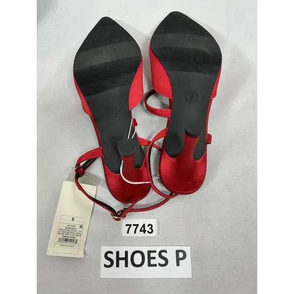Womans New A New Day Rose Mary Slip On Stiletto Dress Shoes Size 9 Red - Image 6