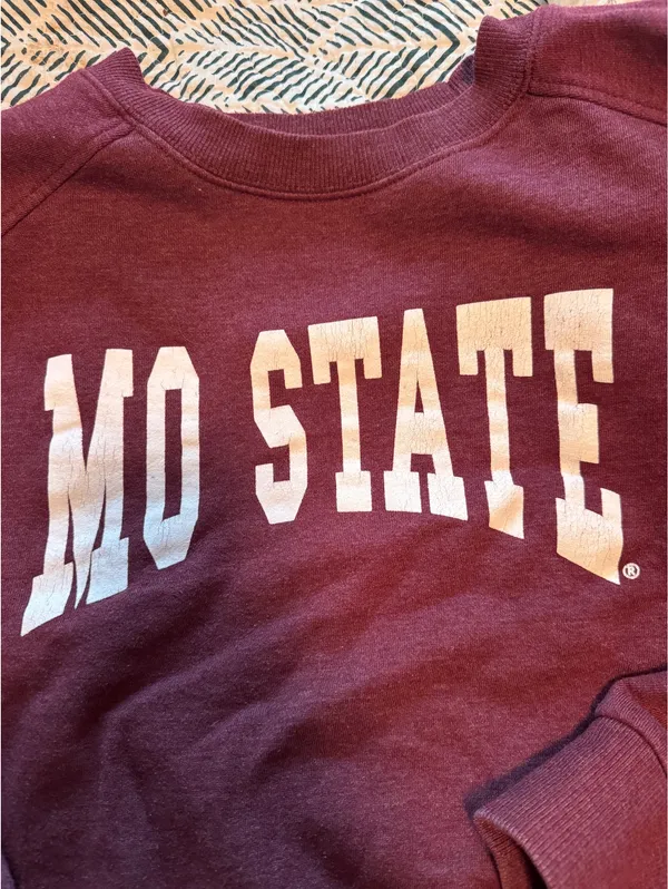 Missouri State Sweatshirt Cropped Red Size M - Image 2