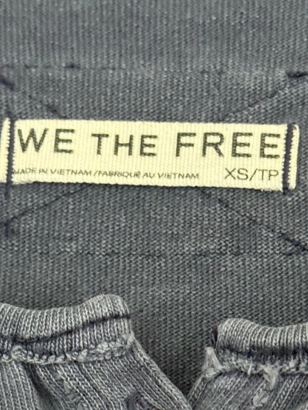 FREE PEOPLE We The Free Issa Tee XS 17.5” p2p Slate Blue EUC - Image 3