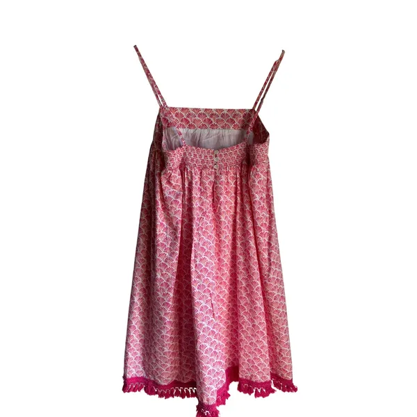 Vineyard Vines Pink Cotton Tassel Sundress XS Beach Coastal Summer - Image 3