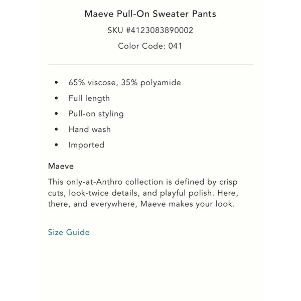 Anthropologie Maeve Pull-On Sweater Pants - Image 5