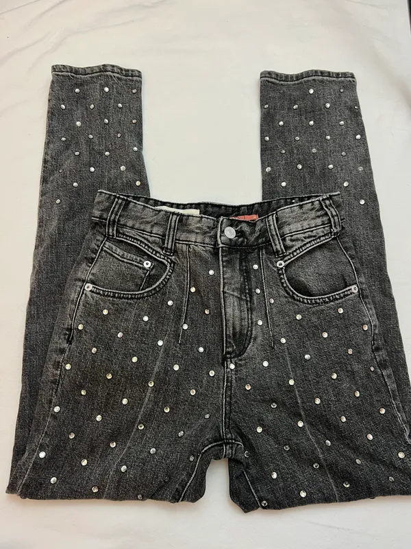 Anthropologie Pilcro Ultra High Rise Slim Beaded Jeans - Image 4