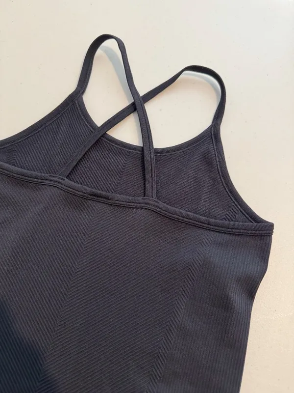 All In Motion Romper Large Black Compressive Spaghetti Strap Pilates Sporty Luxe - Image 7