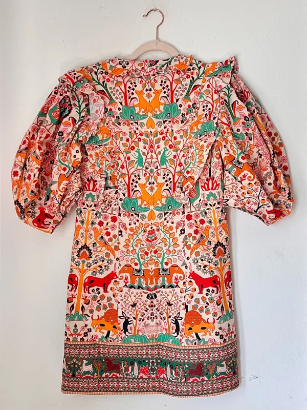 NWT Rhode Millie Mini‎ Dress Aura Jungle Print 100% Organic Cotton Size 2 - Image 7