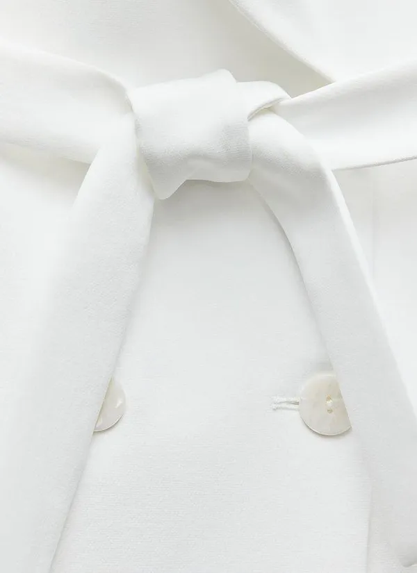 ZARA blazer vest dress white belt waist tie casual bussines office - Image 10