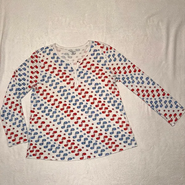 Roller Ravbit Limited Edition Red White Blue Moby Whale Pajama Set size Medium - Image 4