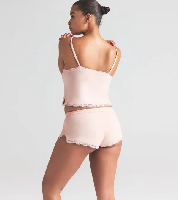 skims cotton lace triangle cami and boxer set - Image 2