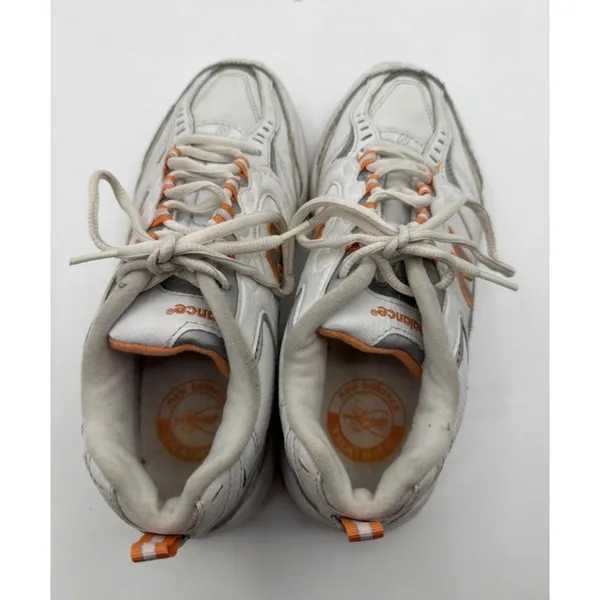 New Balance WX407WO Cross Training Shoes Size 7.5 White Orange Walking Running - Image 2