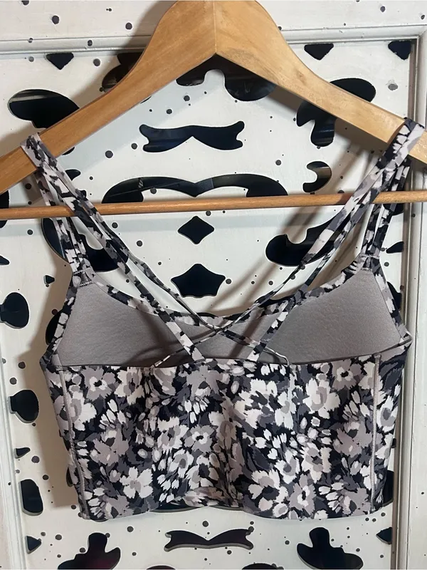 OFFLINE by Aerie Real Me Floral Sports Bra XS/P Cropped Racerback Cardio Tank - Image 4