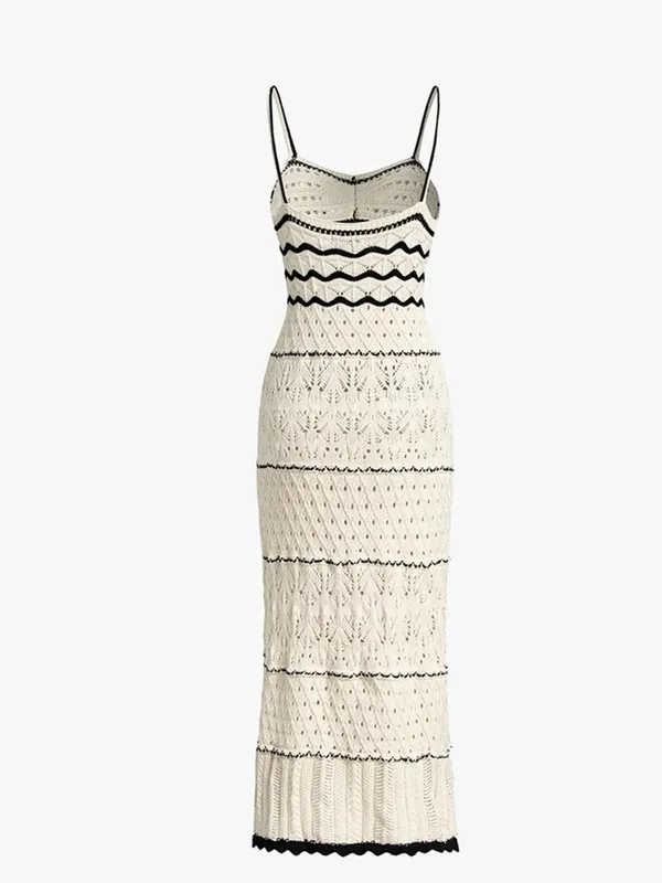 Commense Paros Crochet Eyelet See Through Midi Dress size XS NEW $50 - Image 4
