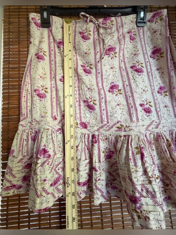 Vintage Angie Girl Floral Cotton Ruffle Mini Skirt Size Medium NWT - Image 3