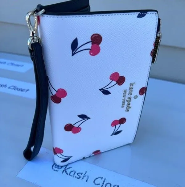 Kate Spade New York Dancing Cherries Phone Wallet Wristlet - Image 5