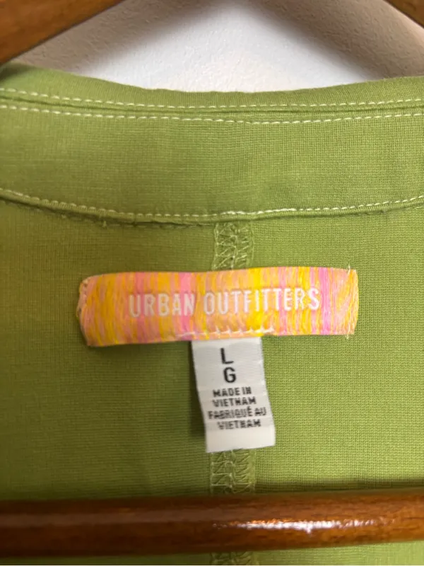 Urban Outfitters UO Lime Green Casual Short Sleeve Amal Mini Dress - Image 8