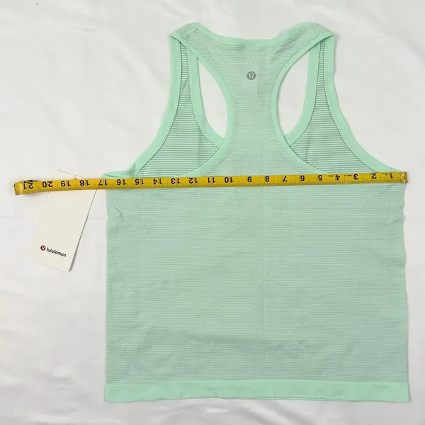 Lululemon NWT Swiftly Tech Racerback Tank Top 2.0 Waist Length - Sea Mist - 8 - Image 8