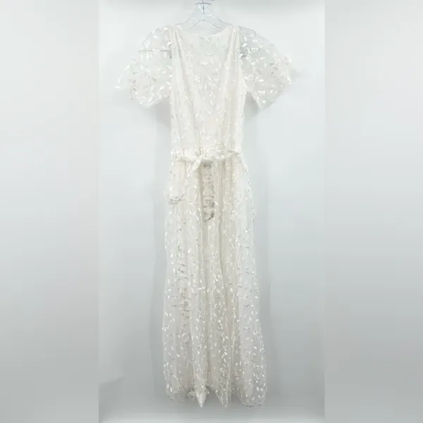 Baltic Born Marseille Lace Dress‎ White Maxi Size Small - Image 4