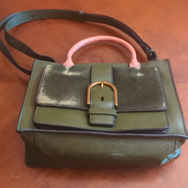 FossilWomen's Green Allie Leather Satchel Purse Handbag - Image 3