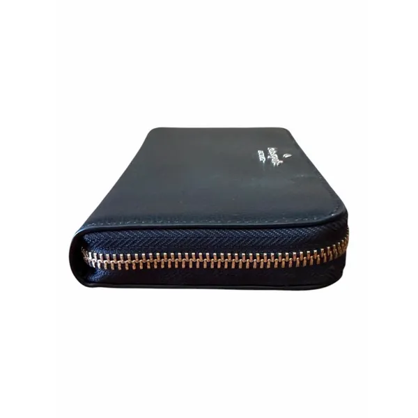 Kate Spade Leila Large Continental Wallet Black Pebbled Leather Zip Around - Image 7