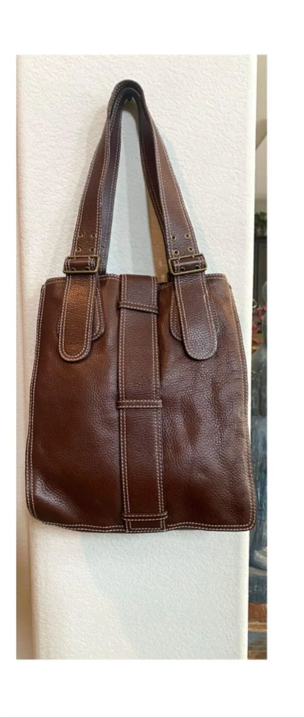 Cynthia Rowley NWOT leather brown leather bag. Mint! Sz 13x11x5 - Image 5