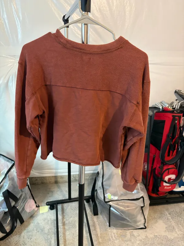 Aerie Cropped Crewneck Sweatshirt - Image 2
