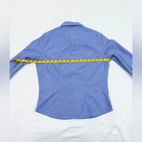 Vintage Y2K Abercrombie & Fitch Button Down Oxford Shirt - Blue Chambray - S - Image 5