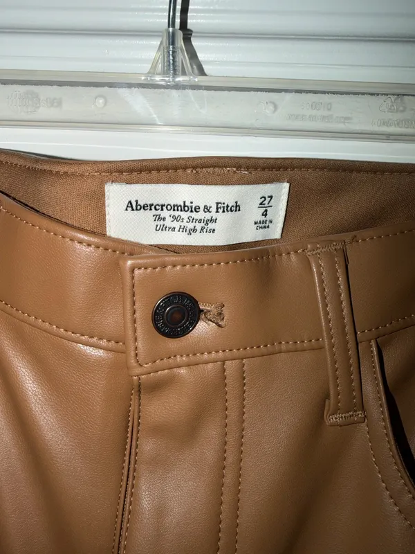 Abercrombie Curve Love Vegan Leather Pants - Image 2