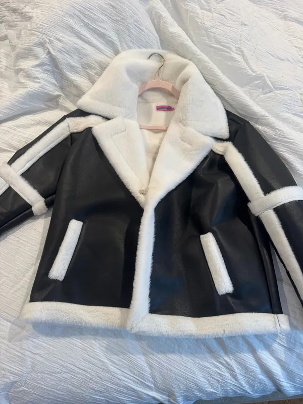 EDIKTED Black Leather Jacket - Image 4