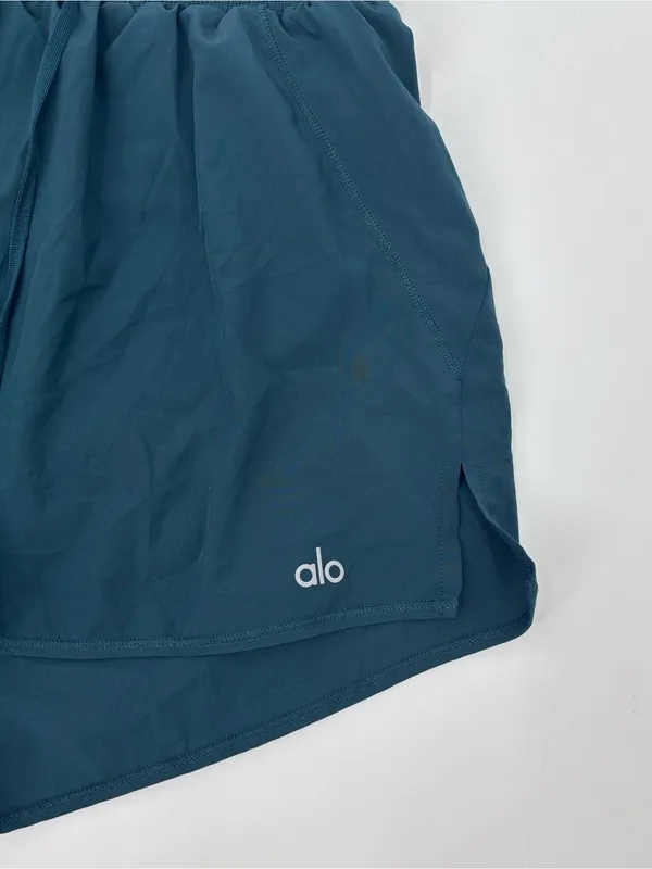 ALO Yoga Women's Deep Teal Athletic Shorts - Image 2