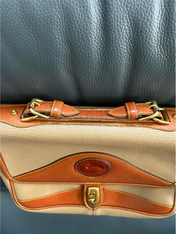 Vintage Dooney & Bourke leather messenger bag purse USA - Image 2