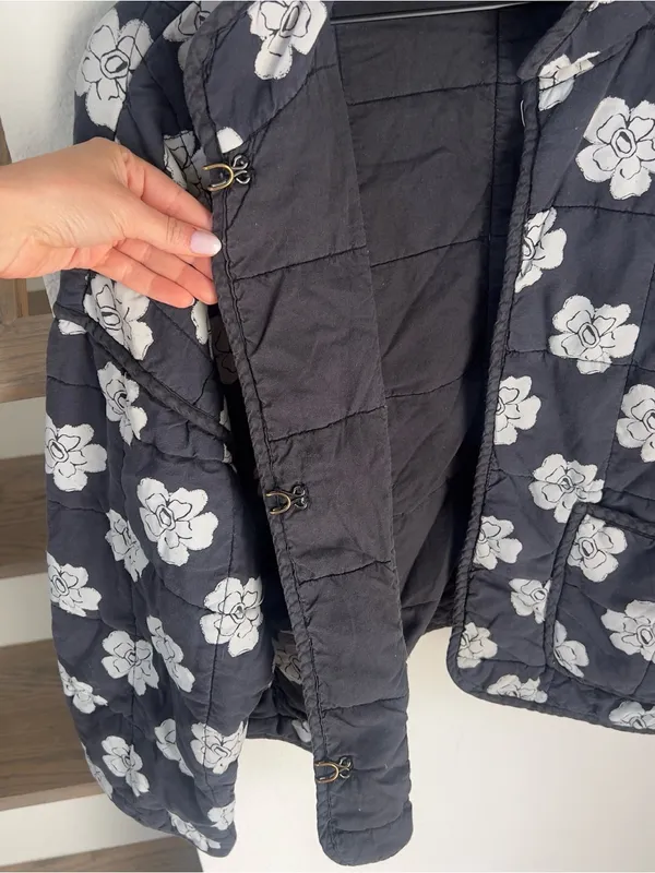 Free People Chloe Floral Print Padded Jacket in Night Blooms - Image 6