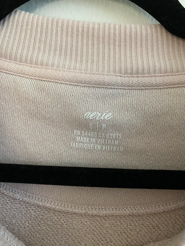 Aerie Long Sleeve Pullover S Light Pink - Image 3