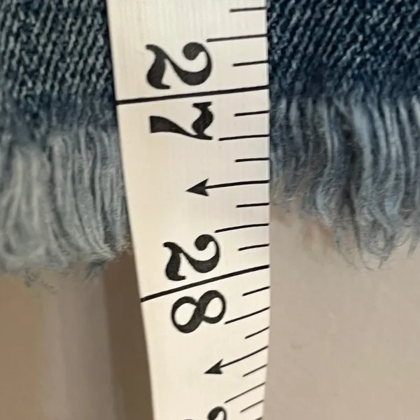 Hidden Jeans Distressed Straight‎ Leg Raw Hem Denim Medium Blue Size 28 - Image 7