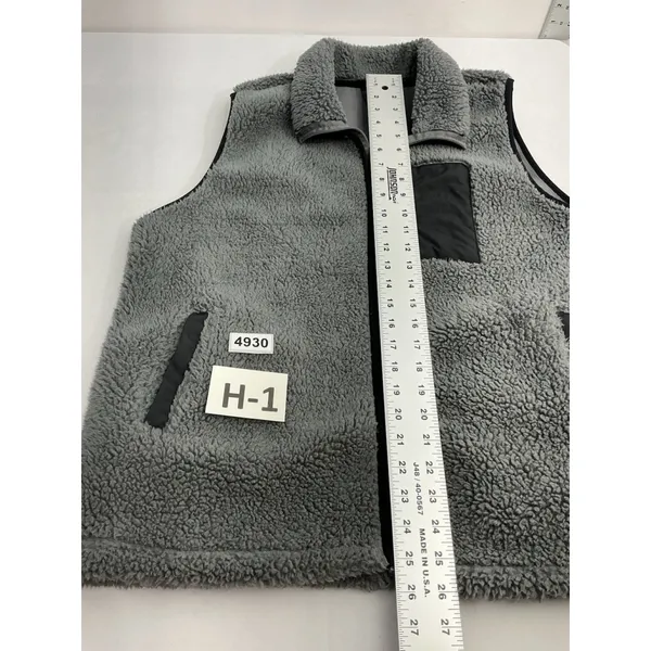 Womans Sierra Designs Vest XL Gray Sherpa Full Zip Pockets - Image 7