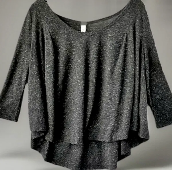 Free People We the Free NWOT Tambourine Scoop Neck Marled Gray Tee Shirt, XS - Image 3