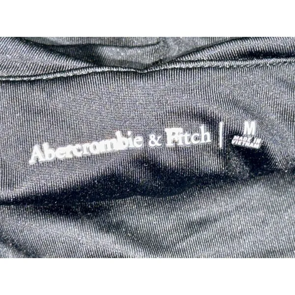 Abercrombie & Fitch Black Ruched Wrap Stretch Bodysuit Tank Top Womens Size M - Image 4
