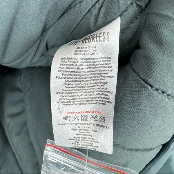 4th & Reckless PU double‎ breasted Victoria jacket in teal XL - Image 10