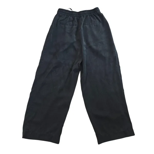 Club Monaco -1334 Signature Elasticated Wide Leg Trouser Pants Black Size‎ 4 - Image 3