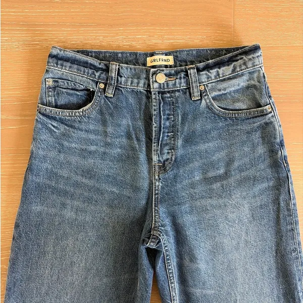 Grlfrnd Jeans Low Rise Boyfriend The Bella Size 24 Blue - Image 2