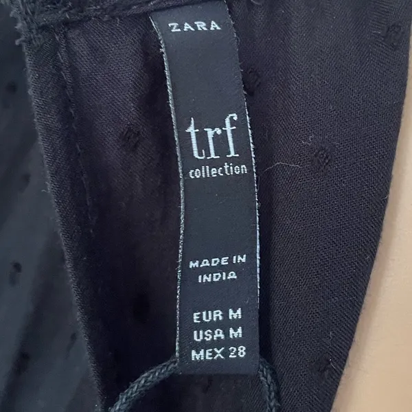 ZARA Plumetis Embroidered Dress Sz M - Image 8