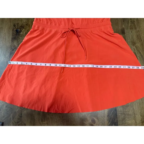 EUC Womens‎ Athleta Savannah Strap Mini Dress athletic orange stretch size L - Image 4