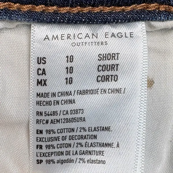 American Eagle Super Hi-Rise‎ Jegging Womens 10 Short Blue Distressed Jeans - Image 6